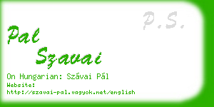 pal szavai business card